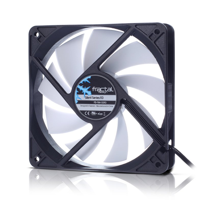 Fractal Design Silent Series R3 50mm Boitier PC Ventilateur 5 cm Noir, Blanc