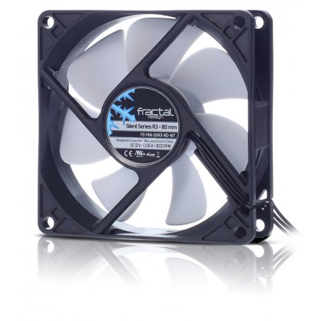 Fractal Design Silent Series R3 80 mm Boitier PC Ventilateur 8 cm Noir, Blanc