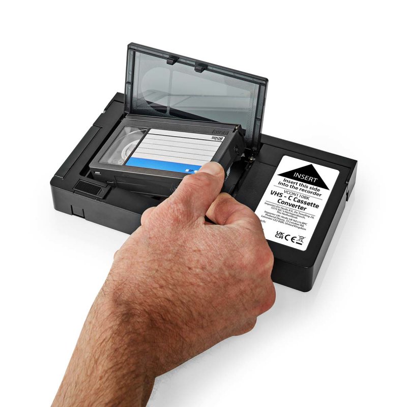 Nedis VCON110BK pièce de rechange d’équipements AV Adaptateur pour cassette vidéo compacte
