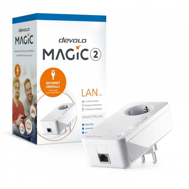 Devolo Magic 2 LAN 2400 Mbit/s Ethernet LAN White 1 pc(s)