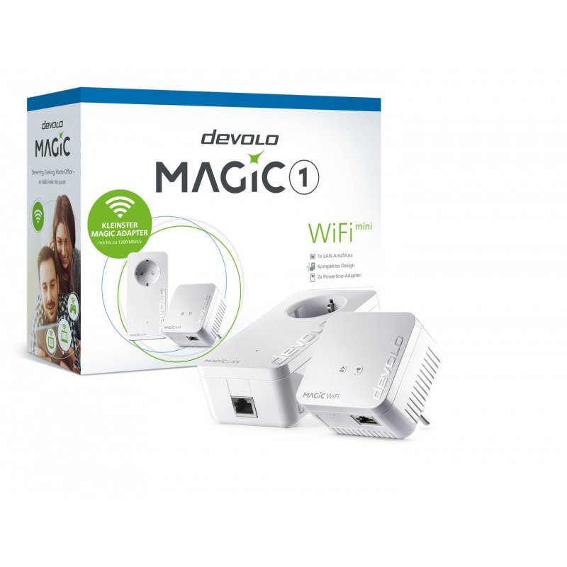 Magic 1 WiFi 2-1-2 Starter Kit mini, Powerline + WLAN (2 Adapter)