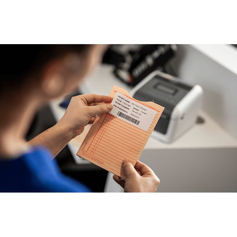 Brother BDE-1J026076-102 White Self-adhesive printer label