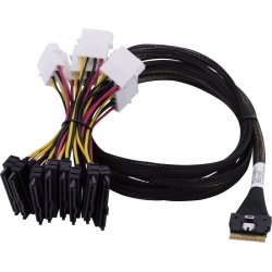 Microchip Technology 2305700-R câble Serial Attached SCSI (SAS) 0,8 m Noir, Multicolore