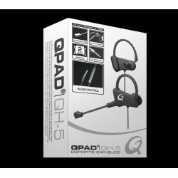 QPAD QH5 écouteur/casque Avec fil Crochets auriculaires, Ecouteurs Jouer Noir