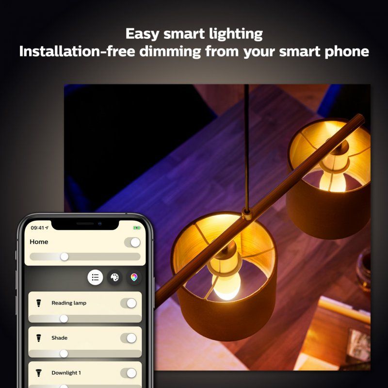Philips Hue White Flamme - Ampoule connectée E14 - (pack de 2)