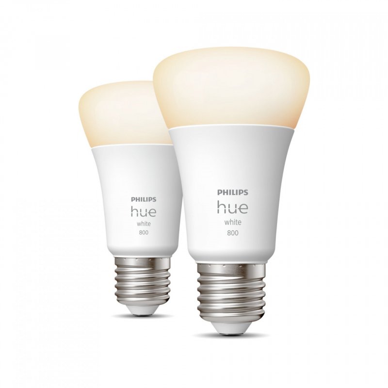 Philips Hue White A60 - Ampoule connectée E27 - 800 (lot de 2)