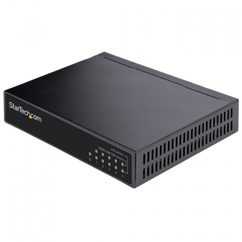UNMANAGED 2.5G SWITCH 5 PORT - ALL-METAL CASE FANLESS WALL KIT