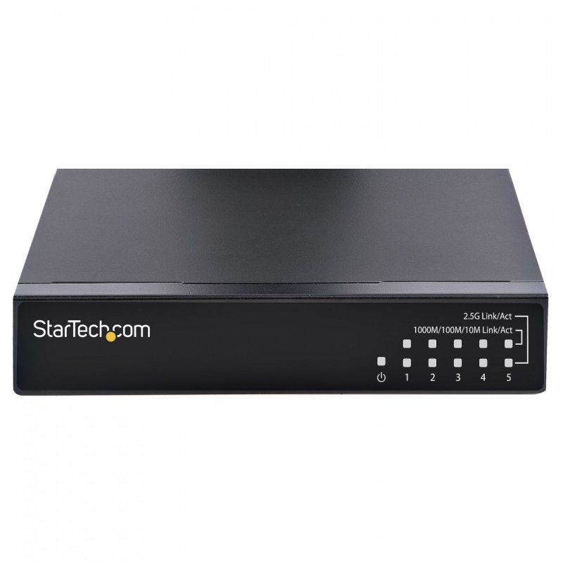 StarTech.com Unmanaged 2.5G Switch - 5 Port Gigabit Switch - 2.5GBASE-T Unmanaged Ethernet Switch - Ethernet Splitter - 