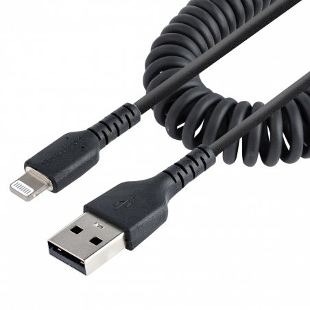 StarTech.com Câble USB vers Lightning de 1m - Certifié Mfi - Adaptateur USB Lightning Noir, Gaine durable en TPE - Cor
