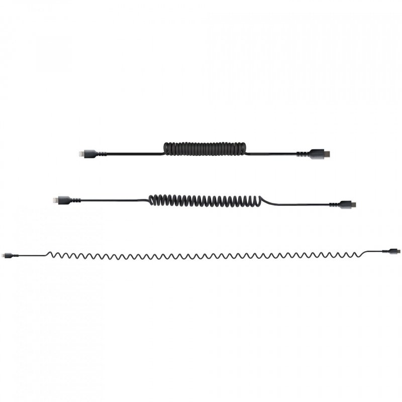 StarTech.com Câble USB-C vers Lightning de 1m - Adaptateur USB C vers Lightning Noir Certifié Mfi, Gaine Durable en TP