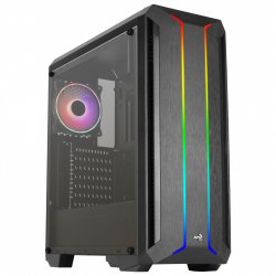 Boitier Moyen Tour ATX AeroCool compatible Skyline v2 RGB avec panneau vitré (Noir)