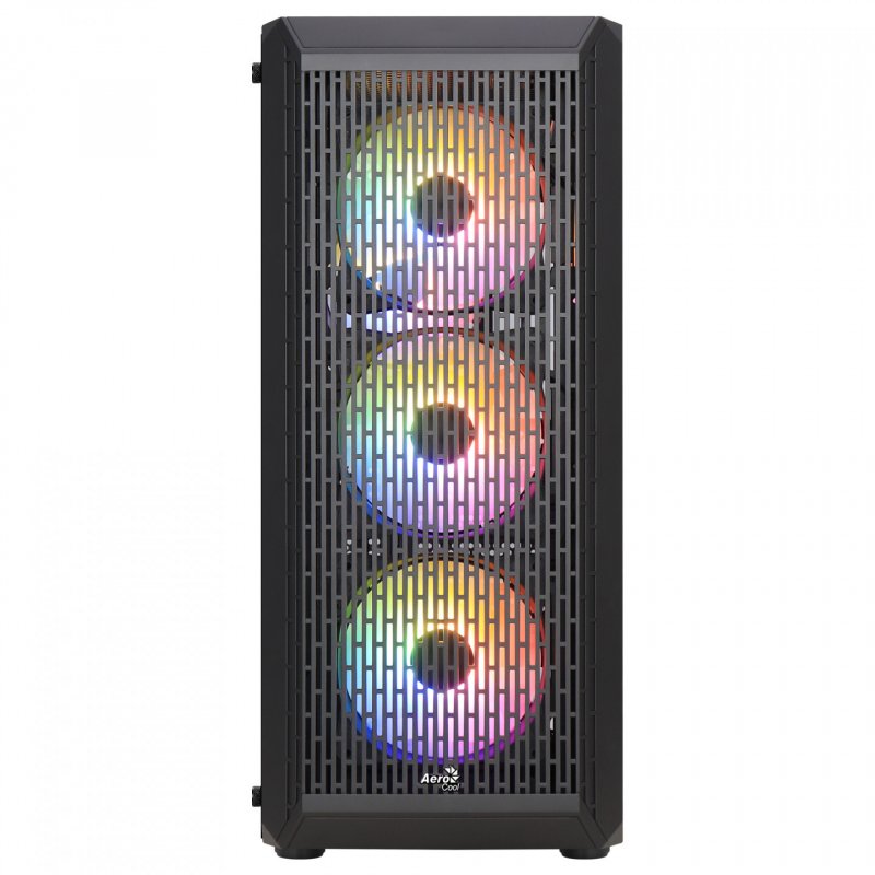 Boitier Moyen Tour ATX AeroCool compatible Beam v2 RGB avec panneaux vitrés (Noir)