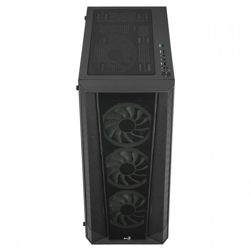 Boitier Moyen Tour ATX AeroCool compatible Prism v3 RGB avec panneaux vitrés (Noir)