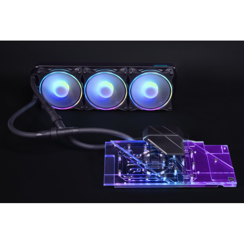 Alphacool Eiswolf 2 AIO Carte graphique Refroidisseur de liquide tout-en-un 12 cm Noir, Transparent 1 pièce(s)