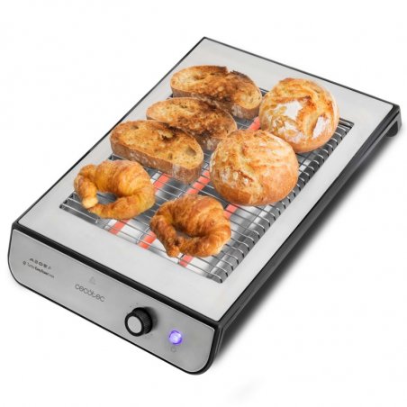 Cecotec Turbo EasyToast Inox 6 900 W Noir, Argent