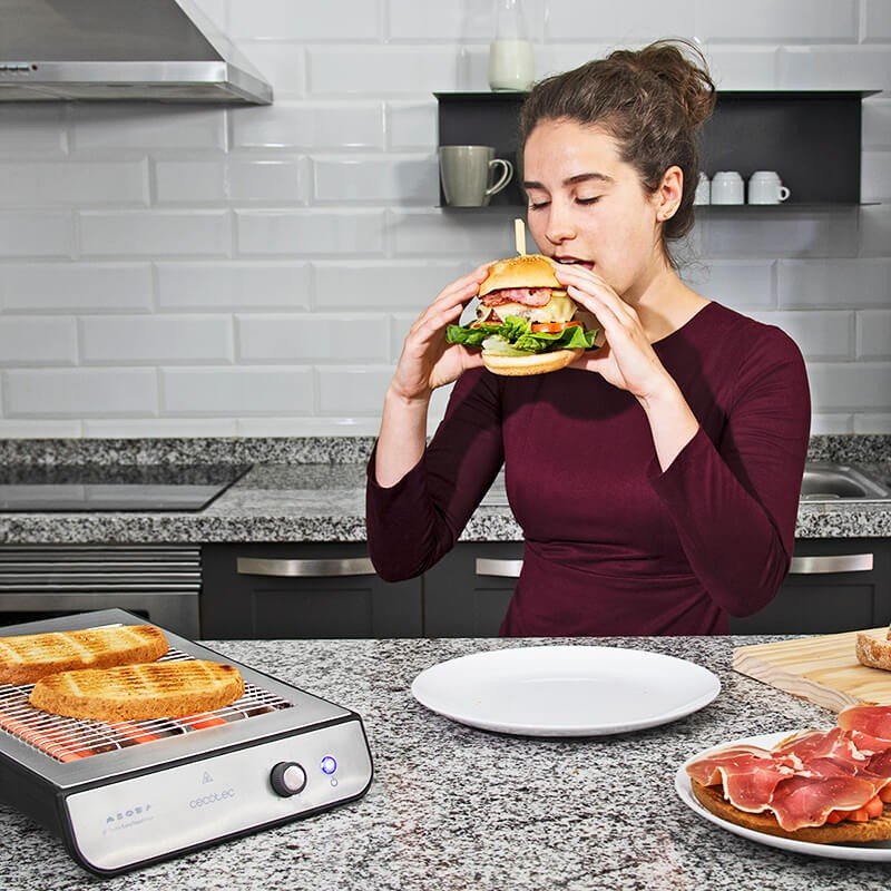 Cecotec Turbo EasyToast Inox 6 900 W Noir, Argent