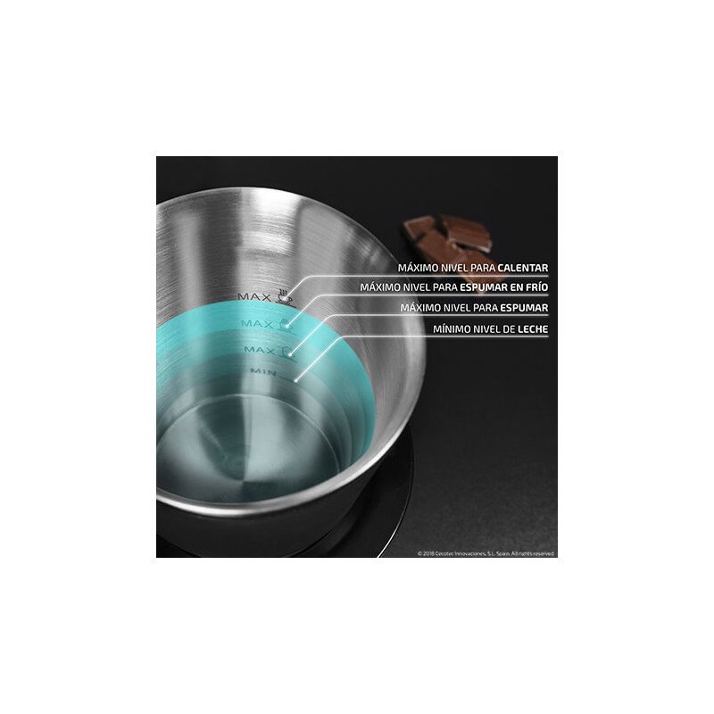 Cecotec 01518 mousseur à lait Mousseur à lait automatique Argent