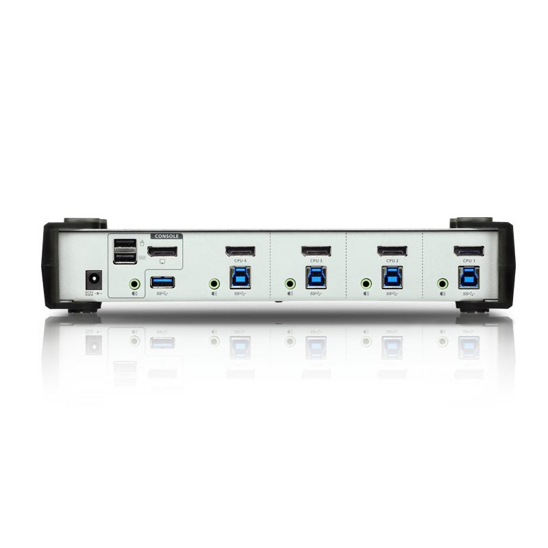 ATEN 4-Port USB 3.1 Gen 1 DisplayPort 1.1 KVMP™ Switch with Speaker (KVM cables included)