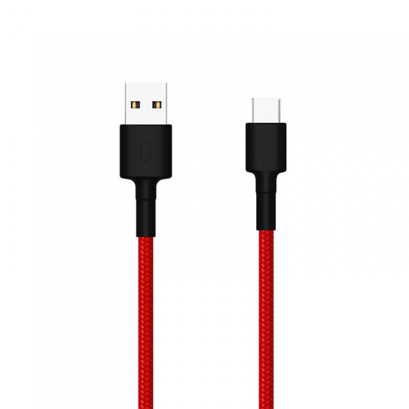 Cable Xiaomi compatible USB type A - C M/M 1m (Noir/Rouge)