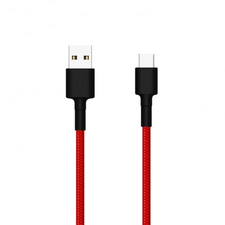Cable Xiaomi compatible USB type A - C M/M 1m (Noir/Rouge)