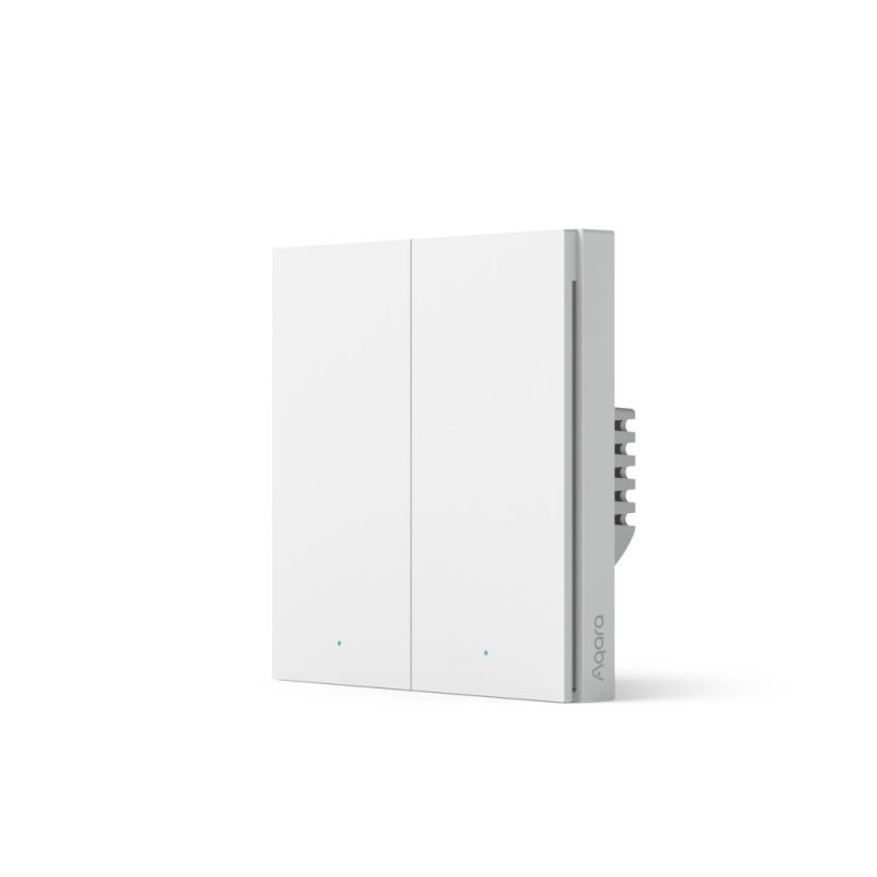 Interrupteur mural double connecté ZigBee Aqara Smart Wall Switch H1 (Blanc)