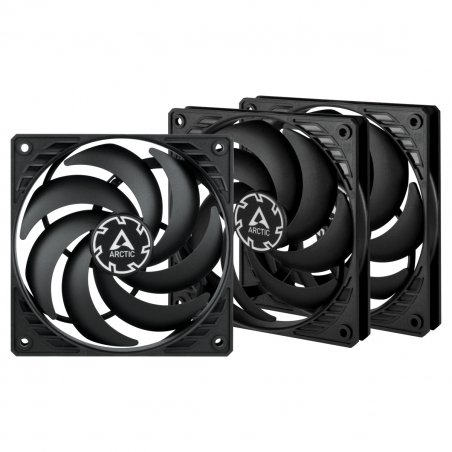 ARCTIC P12 Slim PWM PST Boitier PC Ventilateur 12 cm Noir 3 pièce(s)