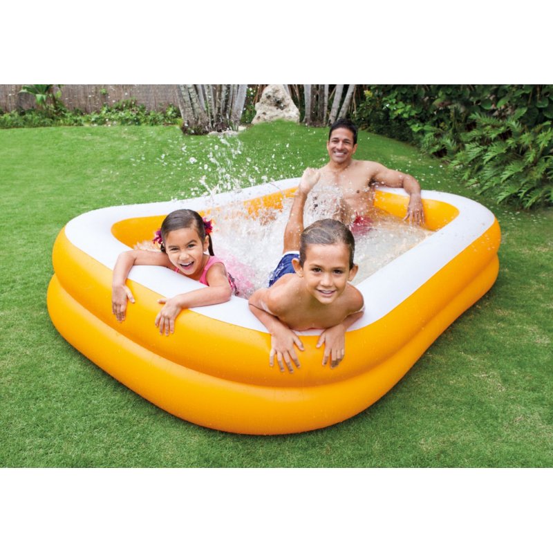 Intex 57181 piscine hors sol Piscine gonflable Oval Blanc, Jaune