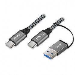 MCL MC1C99A3C105A2Z câble USB 2 m USB 3.2 Gen 2 (3.1 Gen 2) USB C Noir, Gris