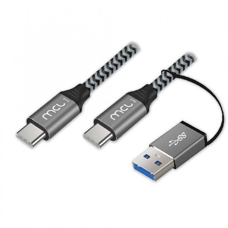 MCL MC1C99A3C105A2Z câble USB 2 m USB 3.2 Gen 2 (3.1 Gen 2) USB C Noir, Gris