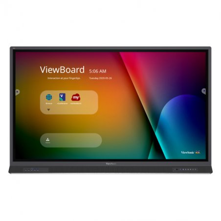 Viewsonic IFP6552-1A affichage de messages Écran plat interactif 165,1 cm (65") 350 cd/m² 4K Ultra HD Noir Écran tact