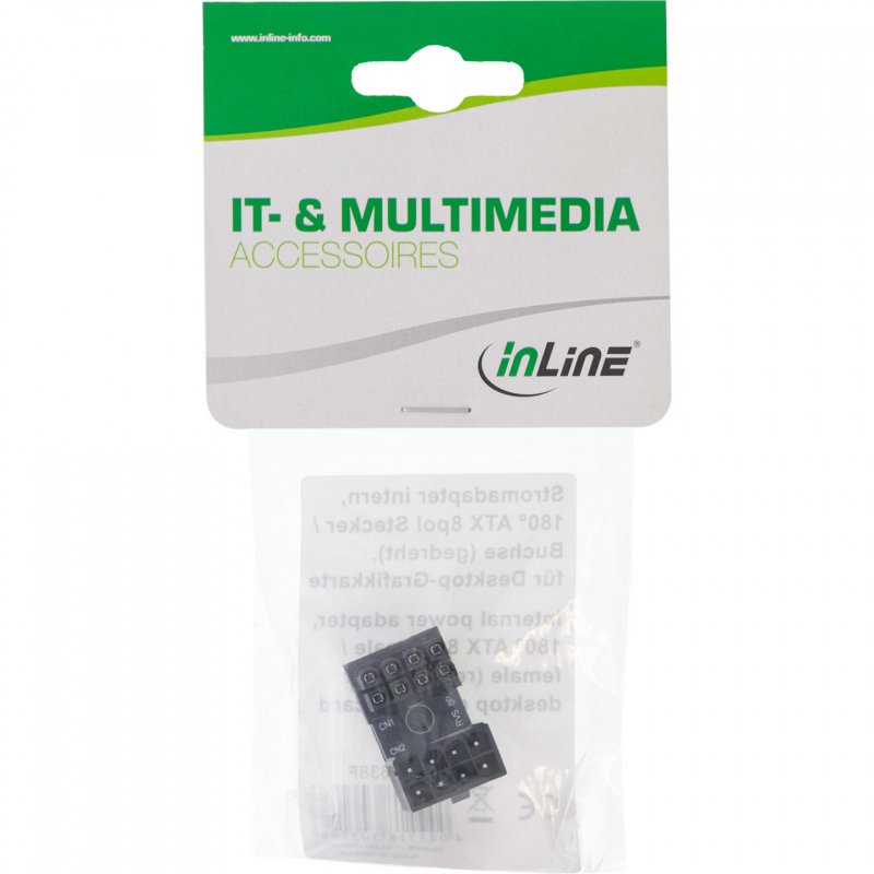 InLine Grafikkarten Stromadapter intern, ATX 8pol Stecker / Buchse (gedreht)