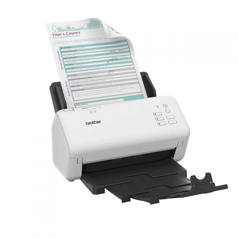 Brother ADS-4300N Scanner ADF 600 x 600 DPI A4 Noir, Blanc