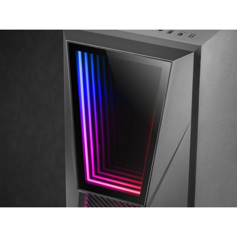 Mars Gaming MC777, ATX Computer Case, ARGB Lighting, Black