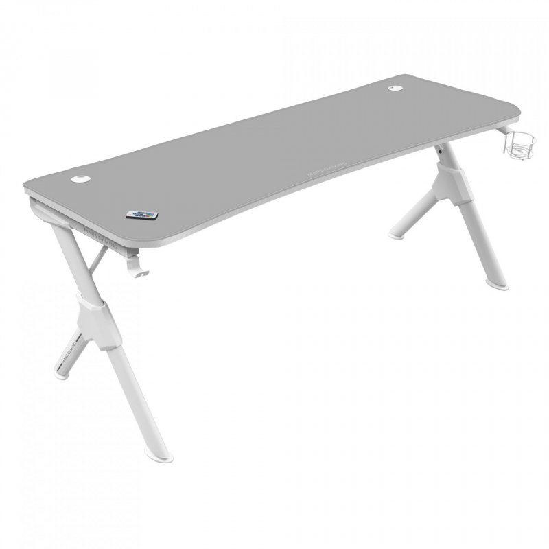 Mars Gaming MGDXLW Ergonomic Gaming Desk White Big