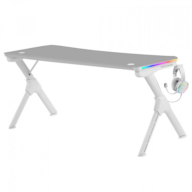 Bureau Gamer Mars Gaming MGDXL RGB (Blanc)