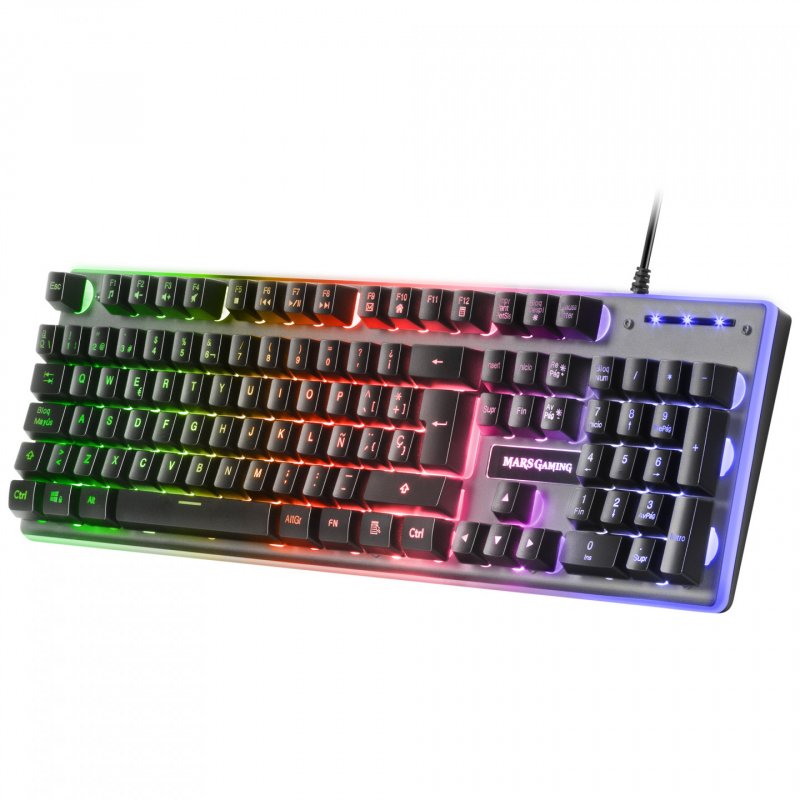 Mars Gaming MK220FR Gaming Keyboard H-Mech FRGB Rainbow and Halo Antighosting French Language