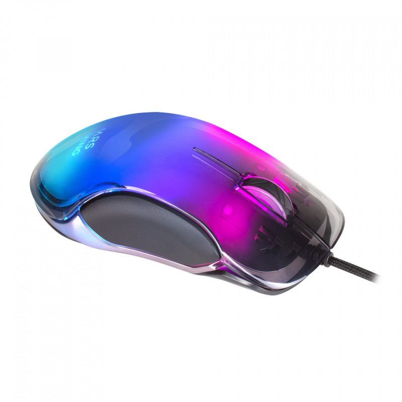 Mars Gaming MMGLOW Gaming Mouse RGB Chroma-Glow Mirror Finish 12800 DPI Black