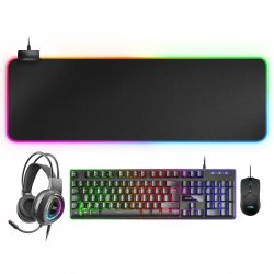 Mars Gaming MCPEXFR clavier Souris incluse USB Français Noir