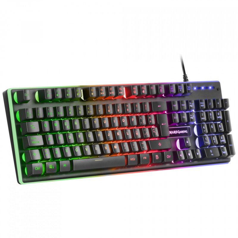 Pack 4 en 1 Gamer (Clavier/Souris/Casque/Tapis) Mars Gaming MCPex RGB (Noir)