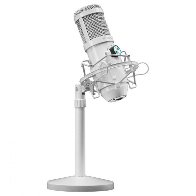 Microphone sur pied Mars Gaming MMICX Pro Studio (Blanc)
