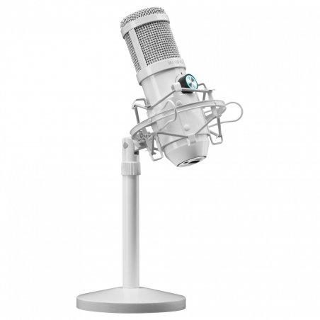 Microphone sur pied Mars Gaming MMICX Pro Studio (Blanc)
