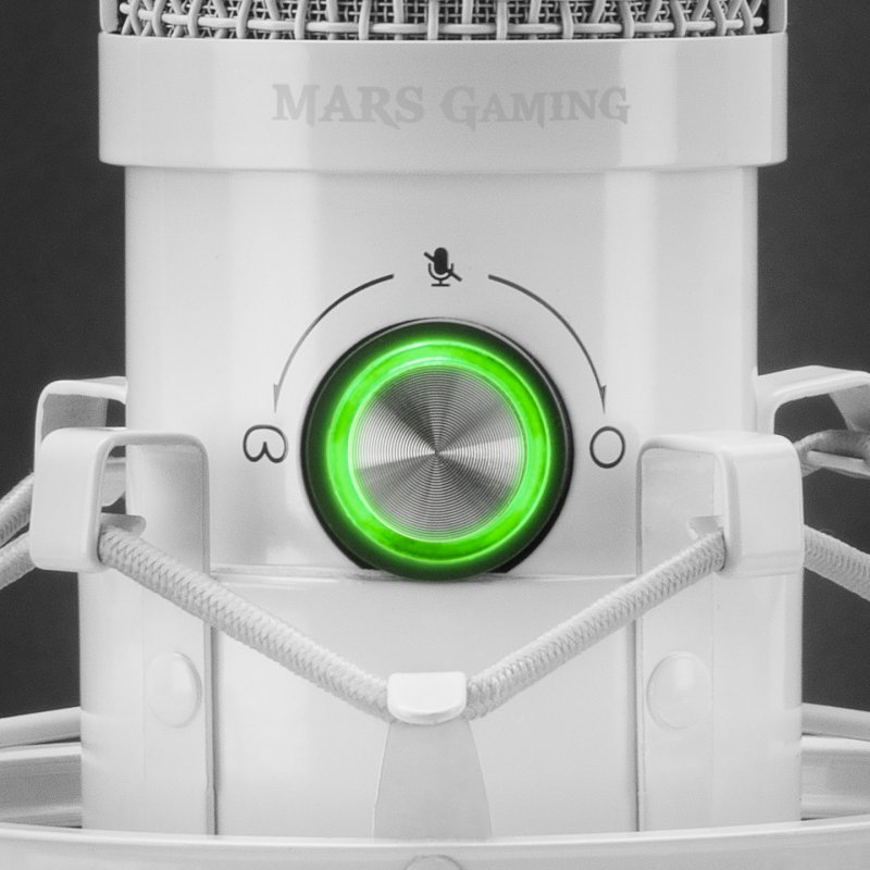 Microphone sur pied Mars Gaming MMICX Pro Studio (Blanc)