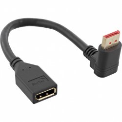 InLine DisplayPort Adapterkabel, 8K4K, nach oben gewinkelt - 0,15m