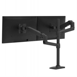 Ergotron LX Series LX Dual Stacking Arm, Tall Pole, Matte Black 101,6 cm (40") Noir Bureau
