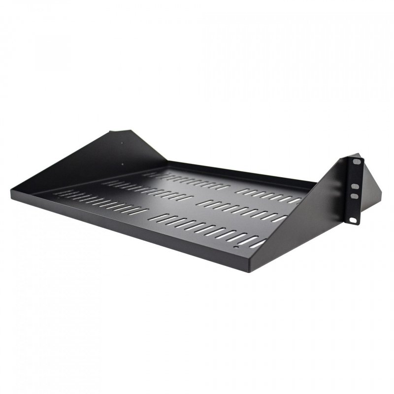 StarTech.com 2U Server Rack Shelf, Center Mounted Universal Vented Rackmount Cantilever Tray for 19" Network Equipment R