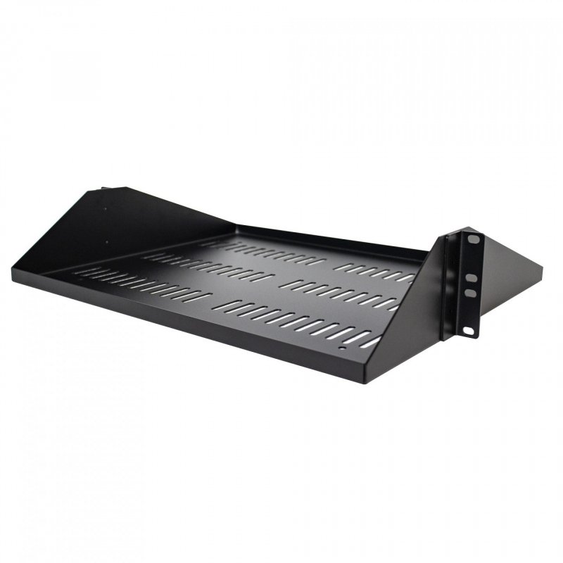 StarTech.com 2U Server Rack Shelf, Center Mounted Universal Vented Rackmount Cantilever Tray for 19" Network Equipment R