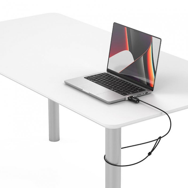 MACBOOK PRO 14-INCH LEDGE LOCK ADAPTER +COMBINATION LOCK SILVER