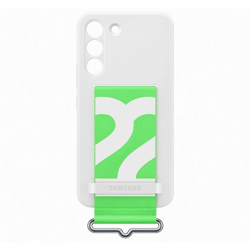 Samsung S22 Silicone Cover+Strap White