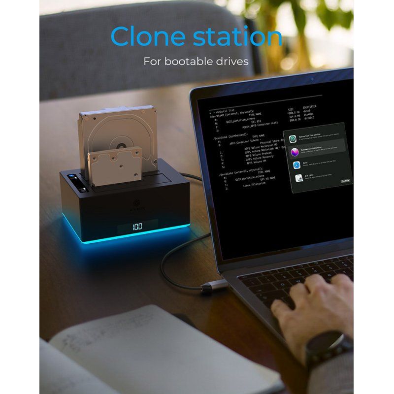 ICY BOX IB-127CL-U3 USB 3.2 Gen 1 (3.1 Gen 1) Type-B Noir