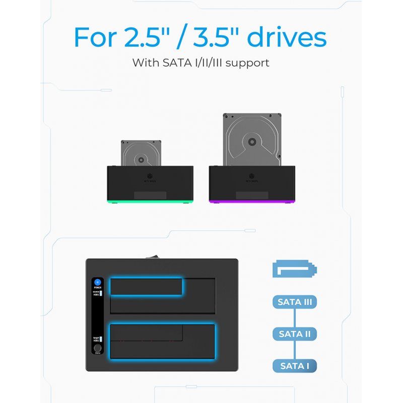 ICY BOX IB-127CL-U3 USB 3.2 Gen 1 (3.1 Gen 1) Type-B Noir